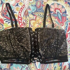 Victoria's Secret Black Lace Corset